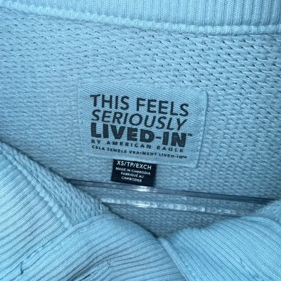 American Eagle Outfitters Light Blue Sweatshirt - Picture 4 of 9